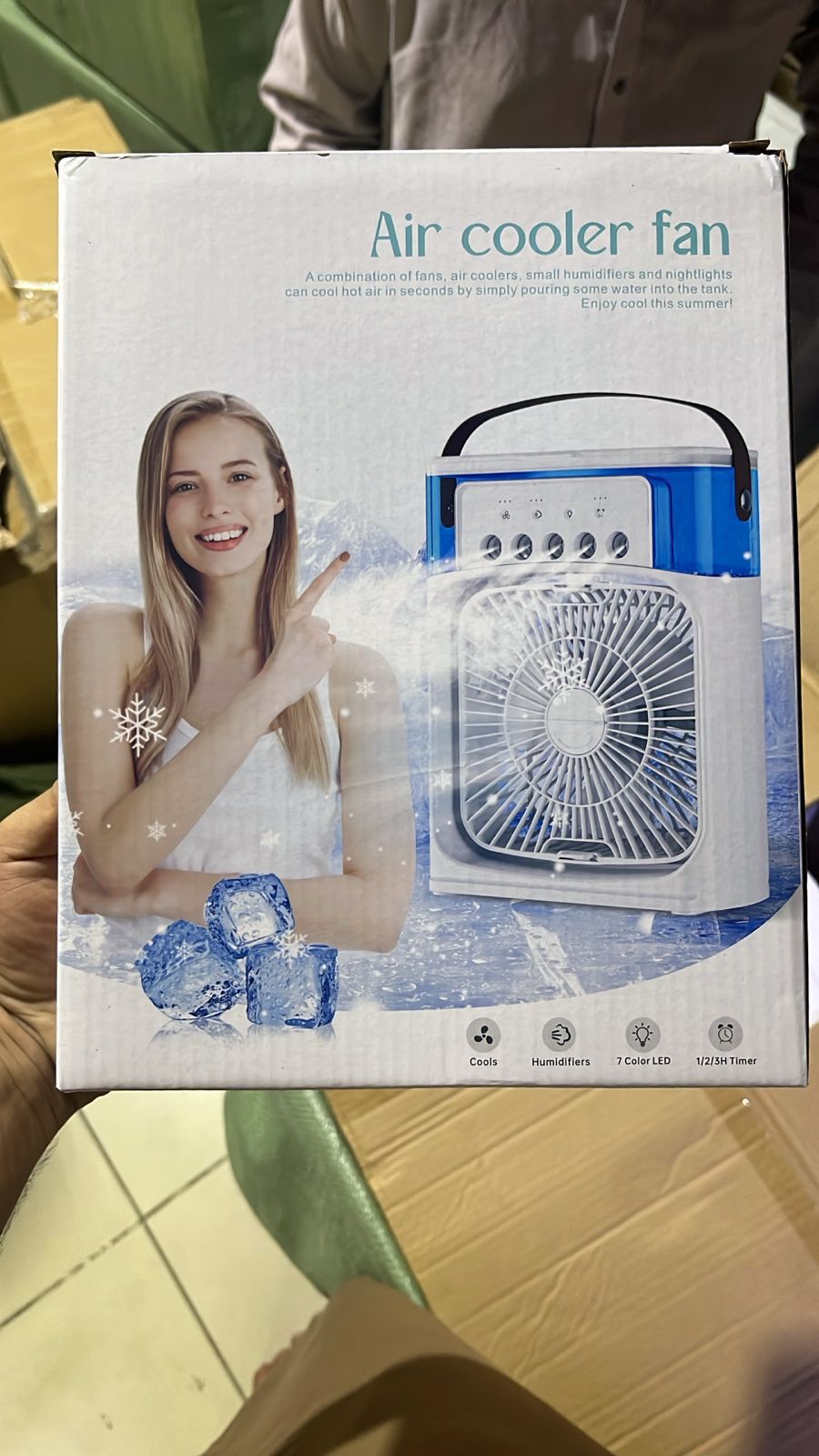 Mini Portable Air Cooler_Instant coolinf fan for Summer|3-Speed USB Air conditioner